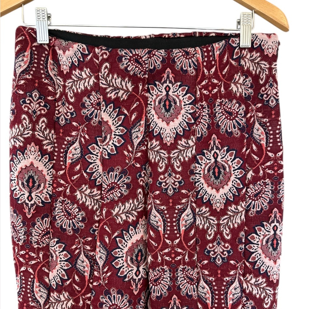 Anthropologie Damask Jacquard Flare Pants - Picture 9 of 13